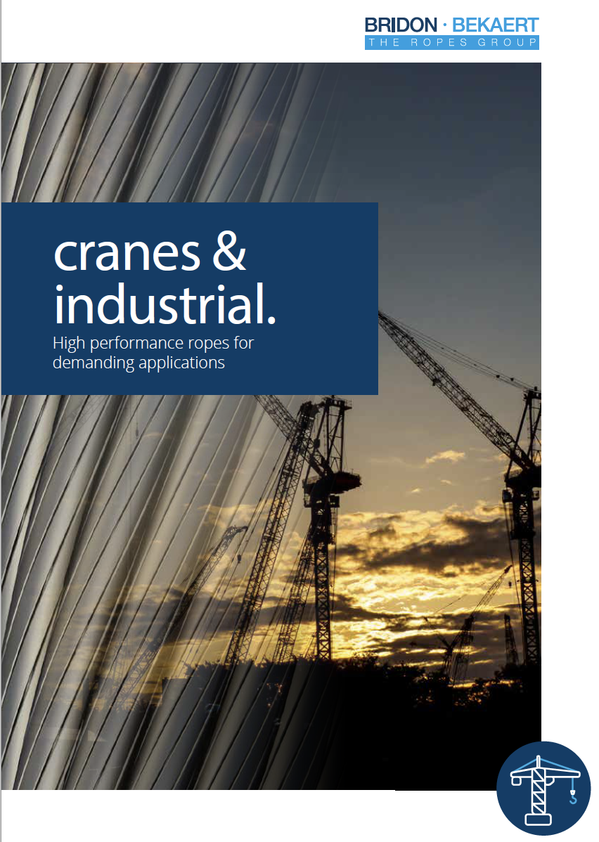 Cranes and Industrial Catalogue cover, features a Dyform rope and cranes in the background. 
