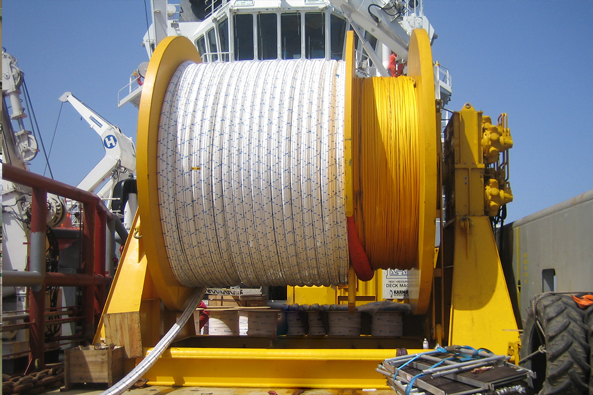 Complete Synthetic Fibre Rope on Reel
